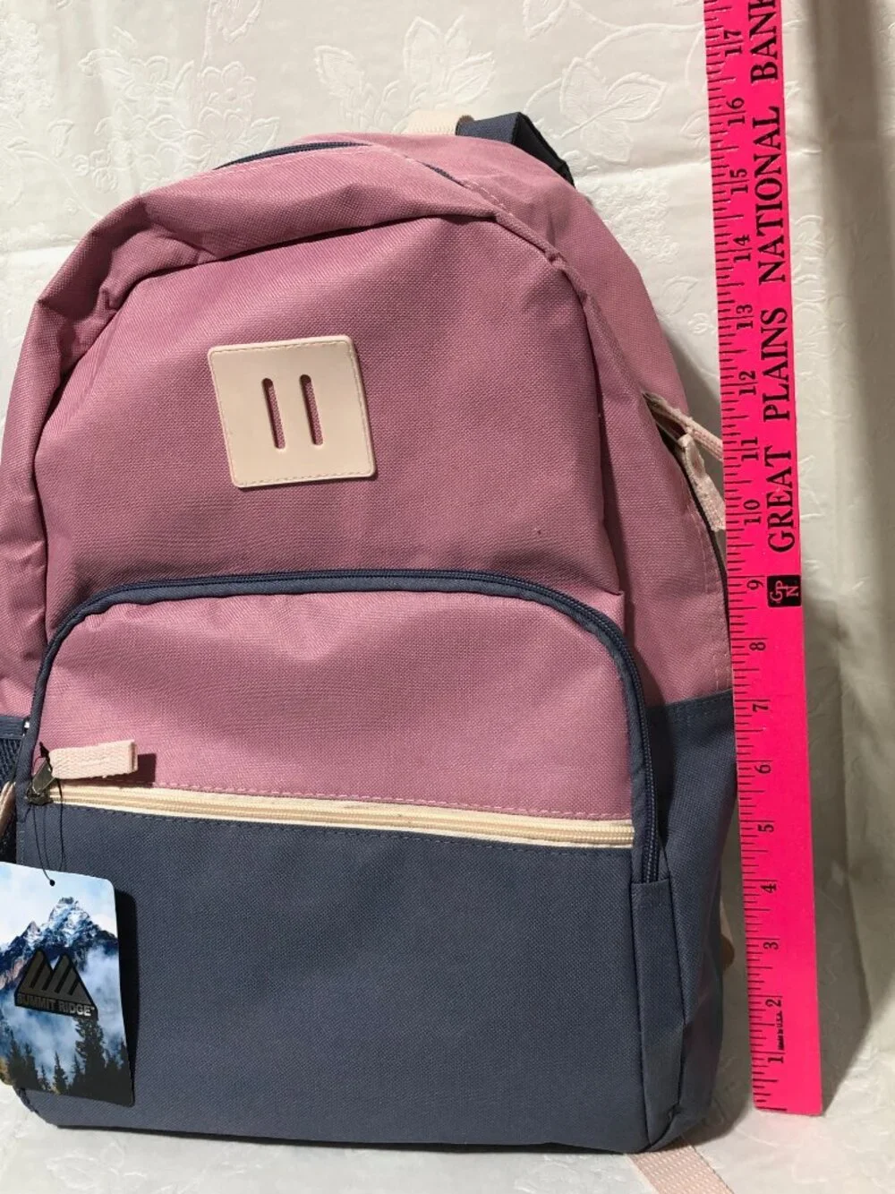 NWT Summit Ridge Lightweight School Travel Backpack Pink/Blue